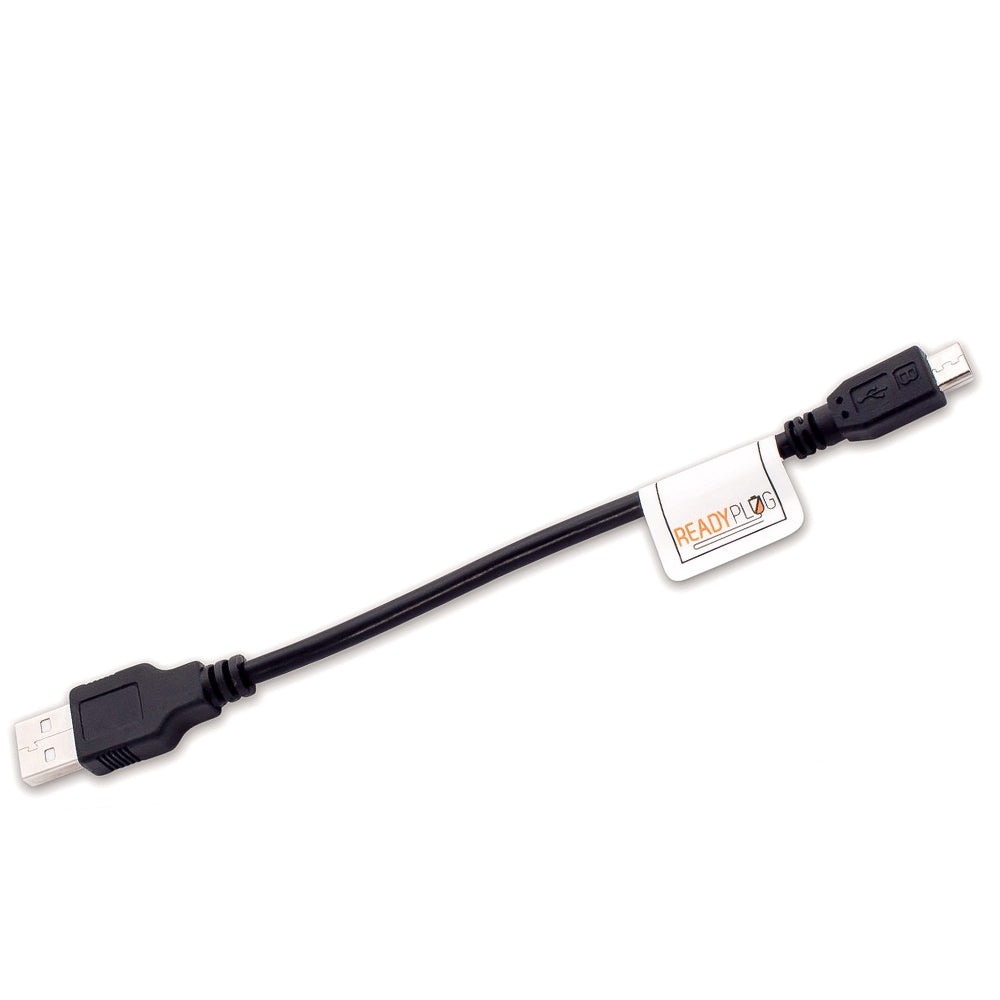 ReadyPlug USB Cable for Charging PowerAdd Pilot 2G Portable Charger Power Bank External Battery Pack (0.5 Feet, Black)-USB Cable-ReadyPlug