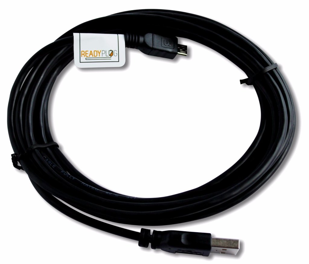 10ft ReadyPlug USB Cable for Lenovo Tab 2 A10-70 Data/Computer/Sync/Trickle Charge Cable (10 Feet)-USB Cable-ReadyPlug
