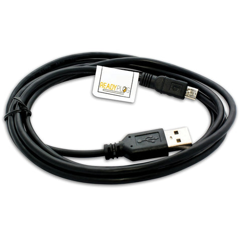 Readyplug USB Cable for Charging iView SupraPad 1070TPCII Tablet (6 Feet, Black)-USB Cable-ReadyPlug