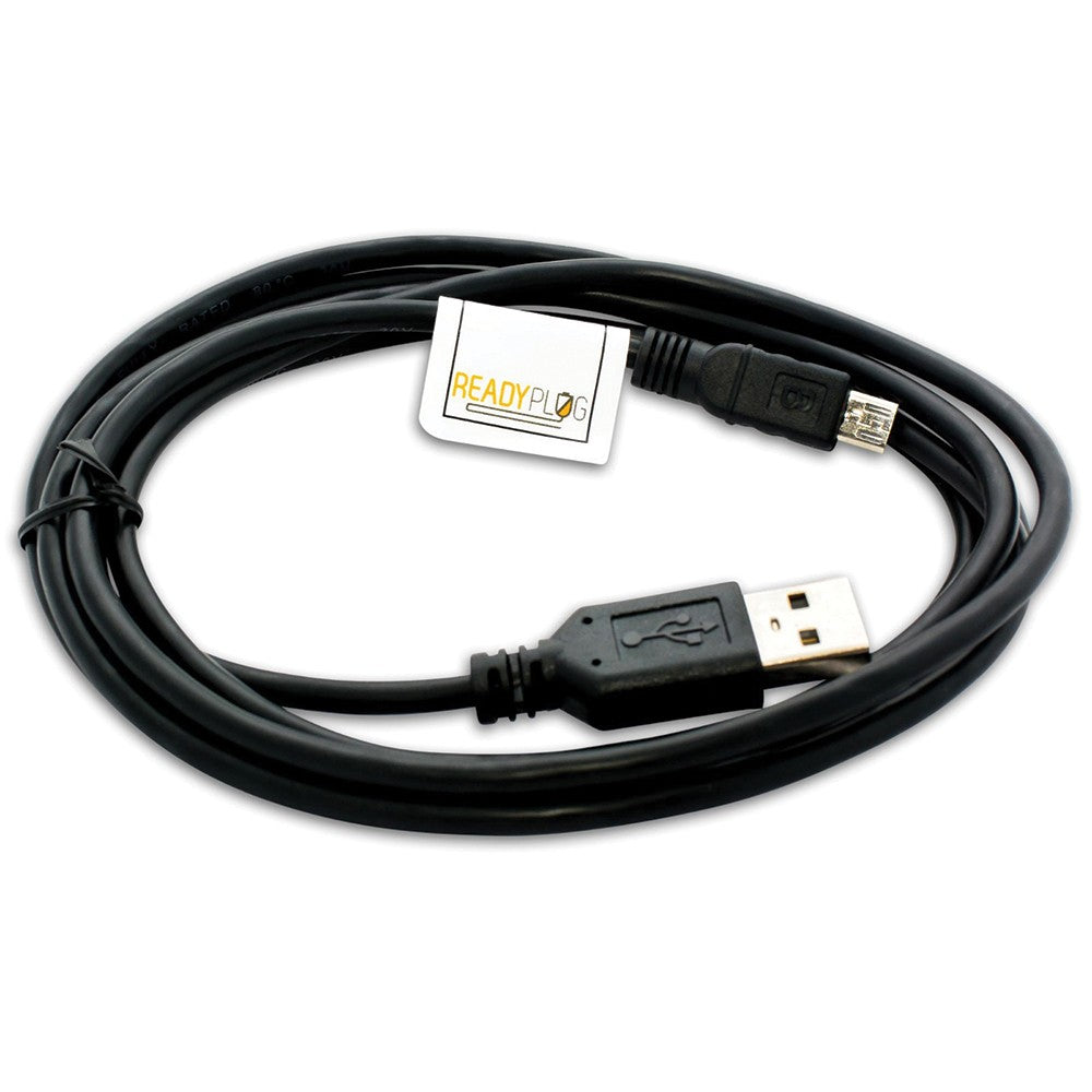 ReadyPlug USB Charger Cable for: Conbrov T10 Photo Frame Hidden Spy Camera (Black, 6 Feet)-USB Cable-ReadyPlug